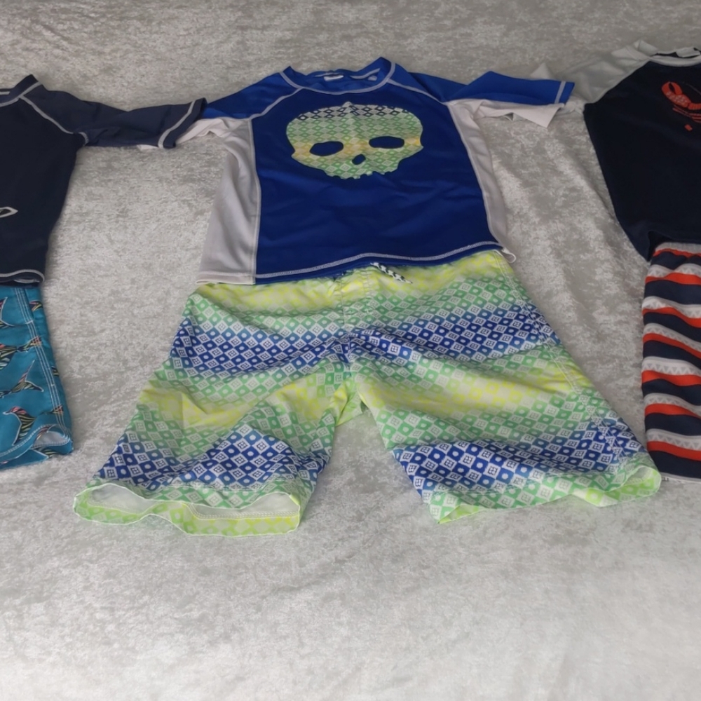 Gymboree boys bathing suits sets size 10-12 GUC